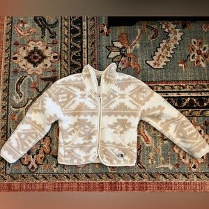 The North Face Jacket Campshire Zip Sherpa Fleece Tribal Geo Print Youth XS